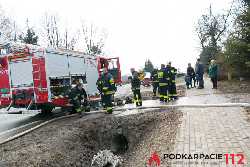 Pożar domu w Tylawie