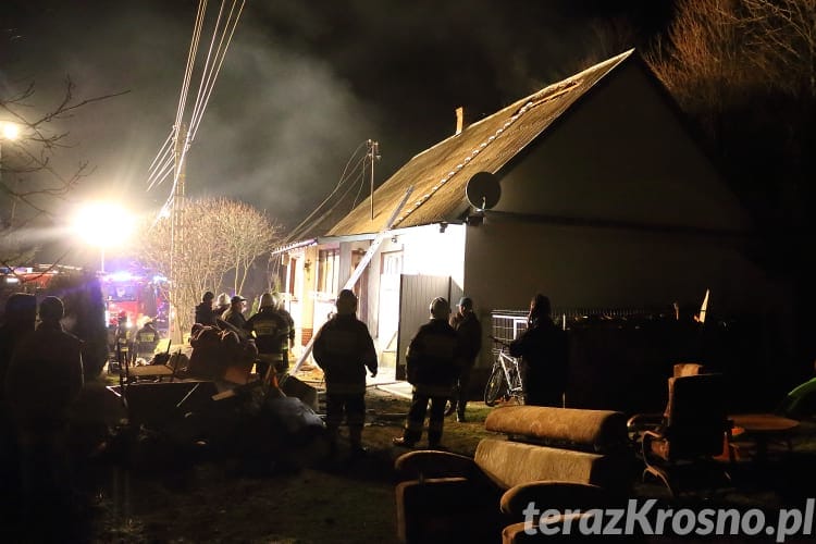 Pożar domu we Wróbliku Szlacheckim