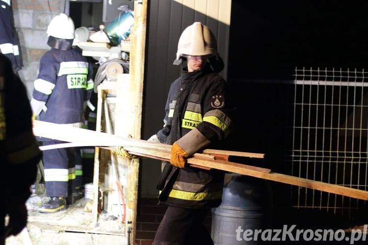 Pożar domu we Wróbliku Szlacheckim