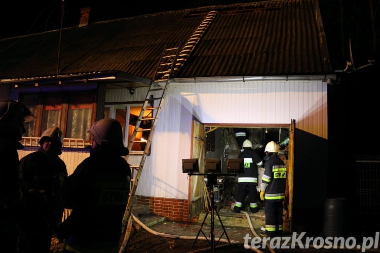 Pożar domu we Wróbliku Szlacheckim