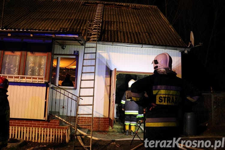 Pożar domu we Wróbliku Szlacheckim