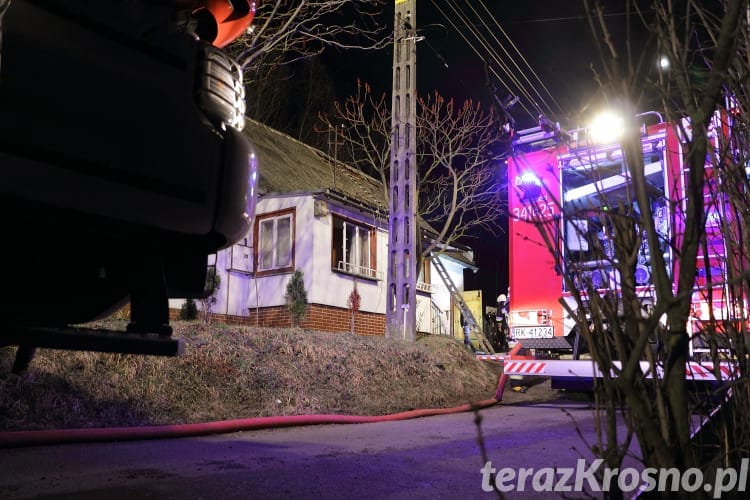 Pożar domu we Wróbliku Szlacheckim