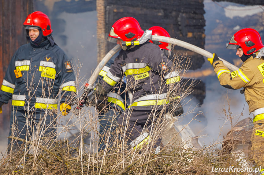 Pożar drewnianego budynku w Kopytowej