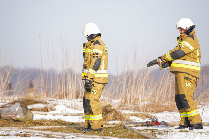 Pożar drewnianego budynku w Kopytowej