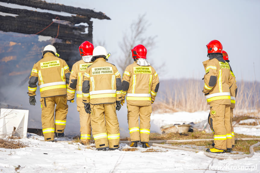 Pożar drewnianego budynku w Kopytowej