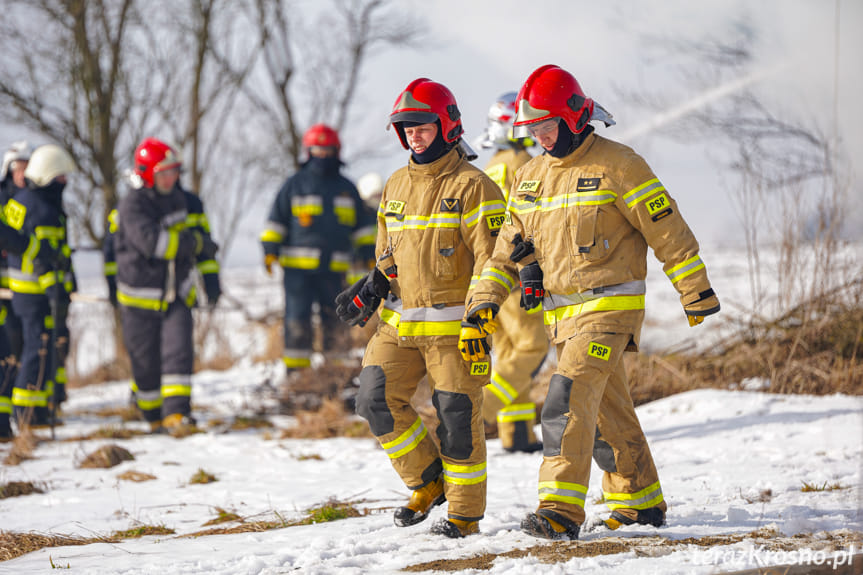 Pożar drewnianego budynku w Kopytowej