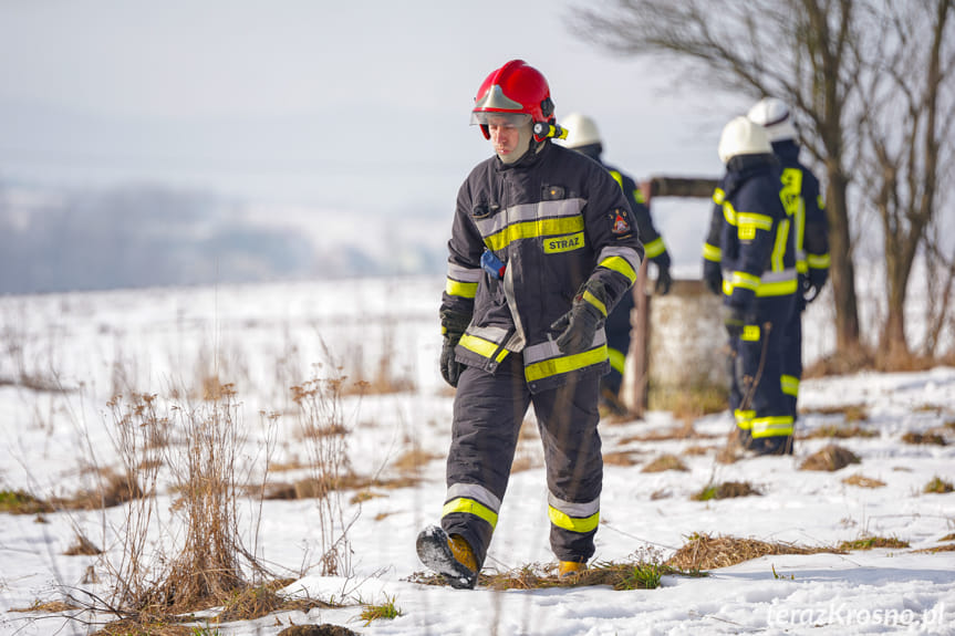 Pożar drewnianego budynku w Kopytowej