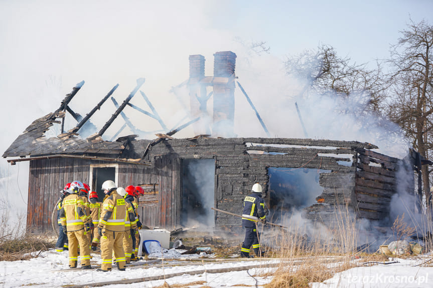 Pożar drewnianego budynku w Kopytowej