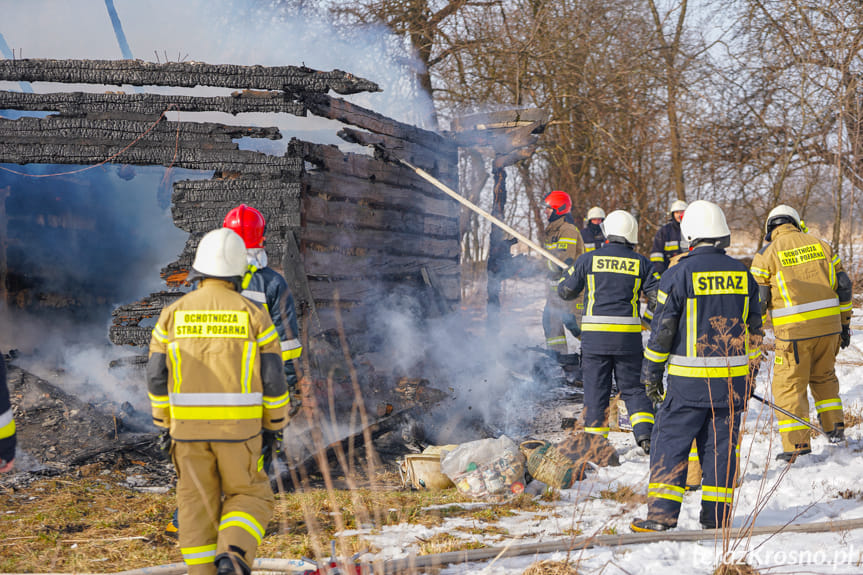 Pożar drewnianego budynku w Kopytowej