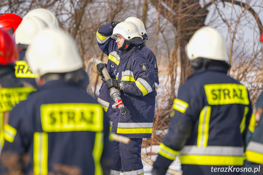 Pożar drewnianego budynku w Kopytowej