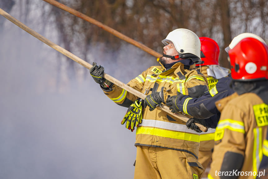 Pożar drewnianego budynku w Kopytowej