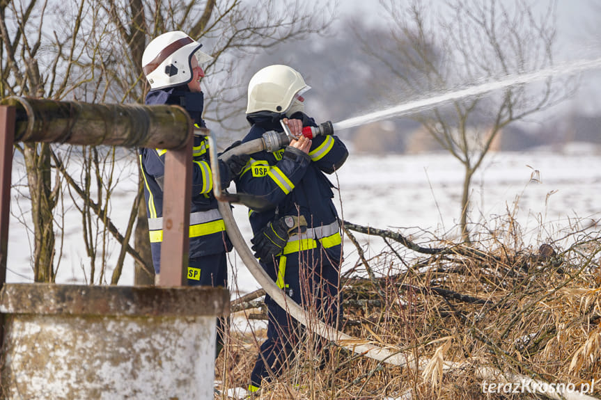 Pożar drewnianego budynku w Kopytowej