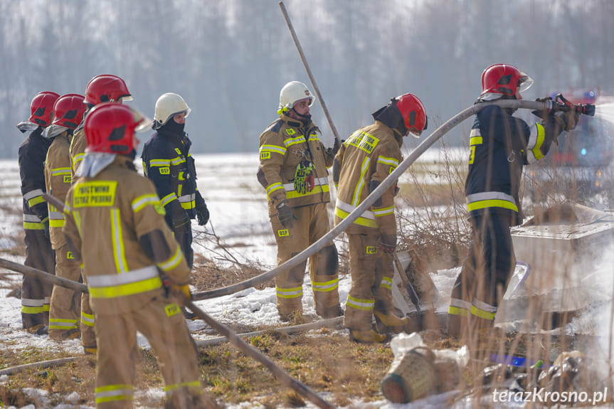 Pożar drewnianego budynku w Kopytowej