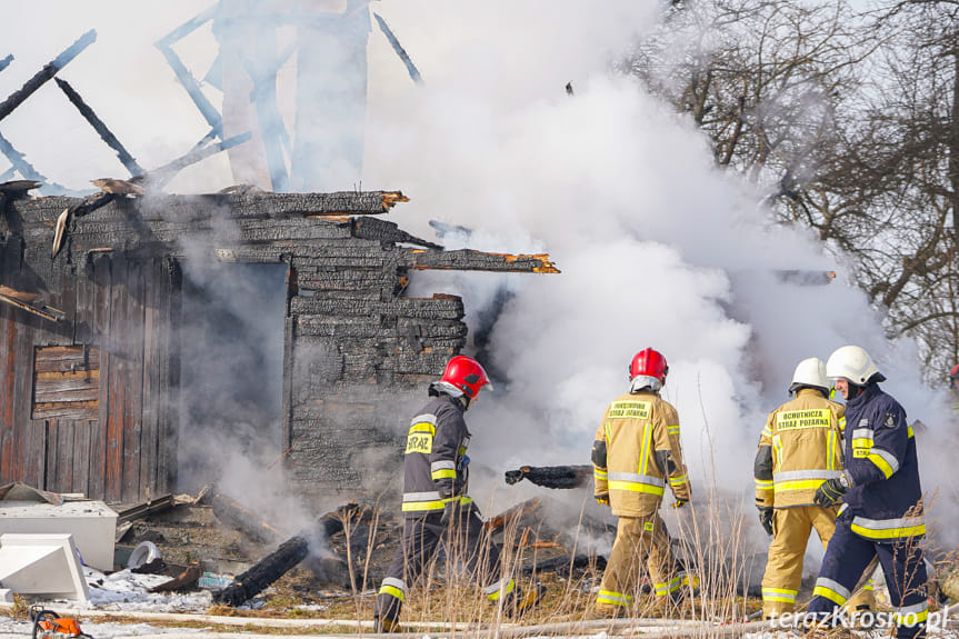 Pożar drewnianego budynku w Kopytowej