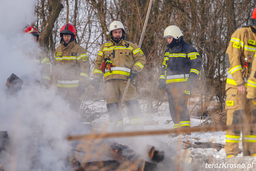 Pożar drewnianego budynku w Kopytowej