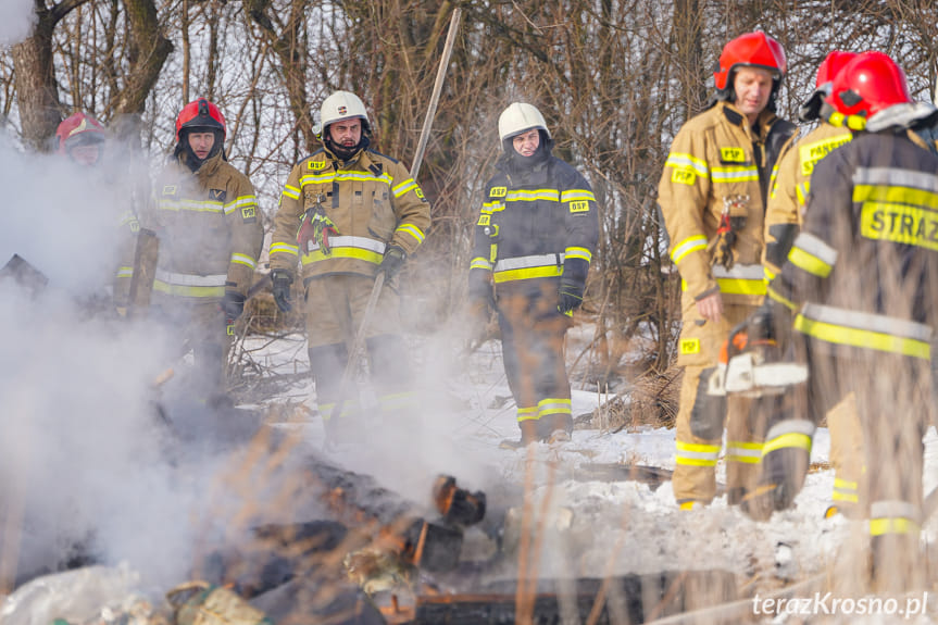 Pożar drewnianego budynku w Kopytowej