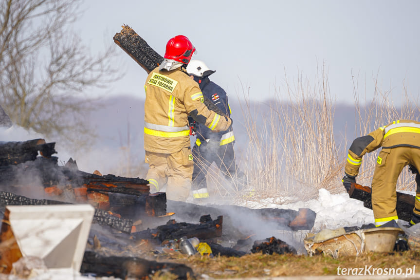 Pożar drewnianego budynku w Kopytowej