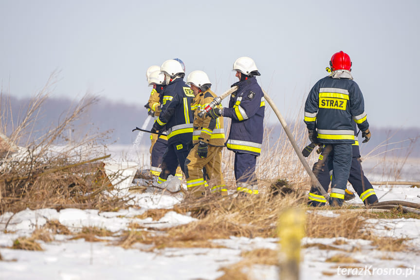 Pożar drewnianego budynku w Kopytowej