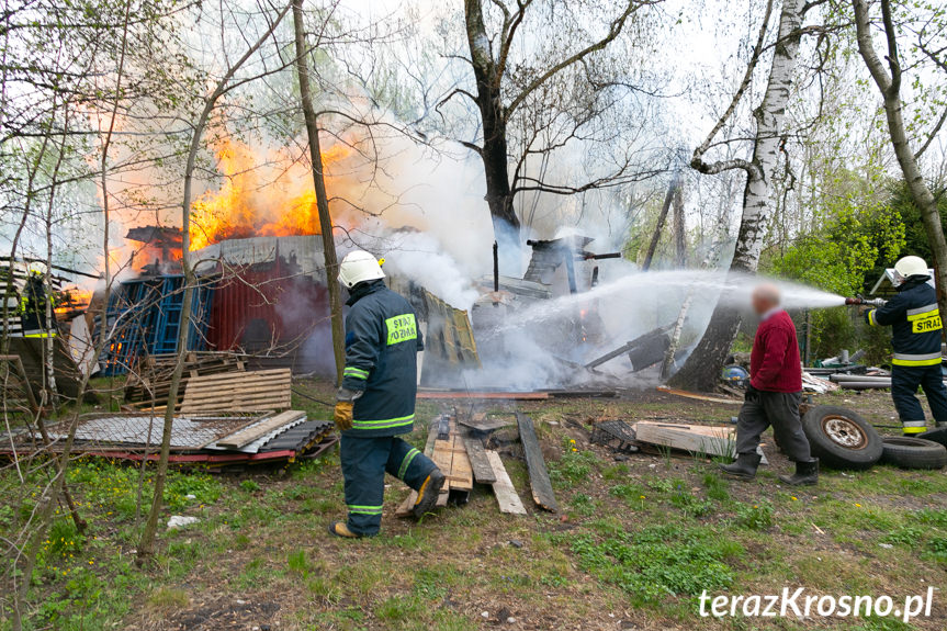 Pożar drewutni w Chorkówce