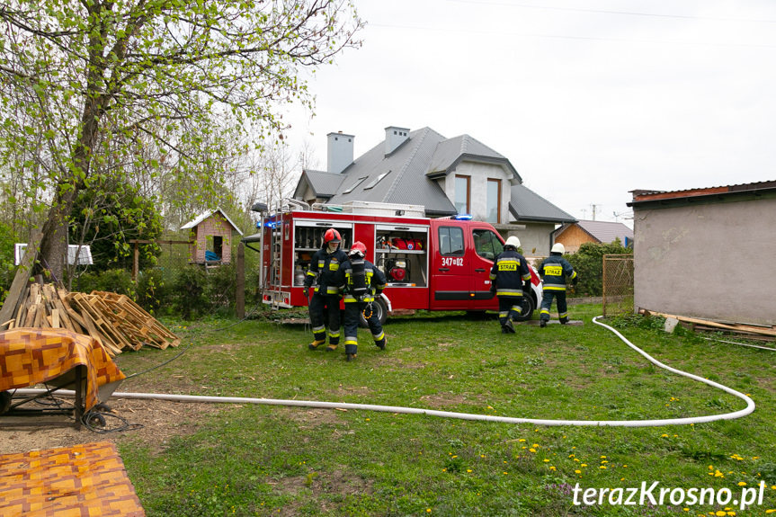 Pożar drewutni w Chorkówce