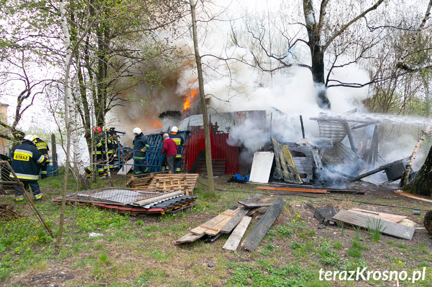 Pożar drewutni w Chorkówce