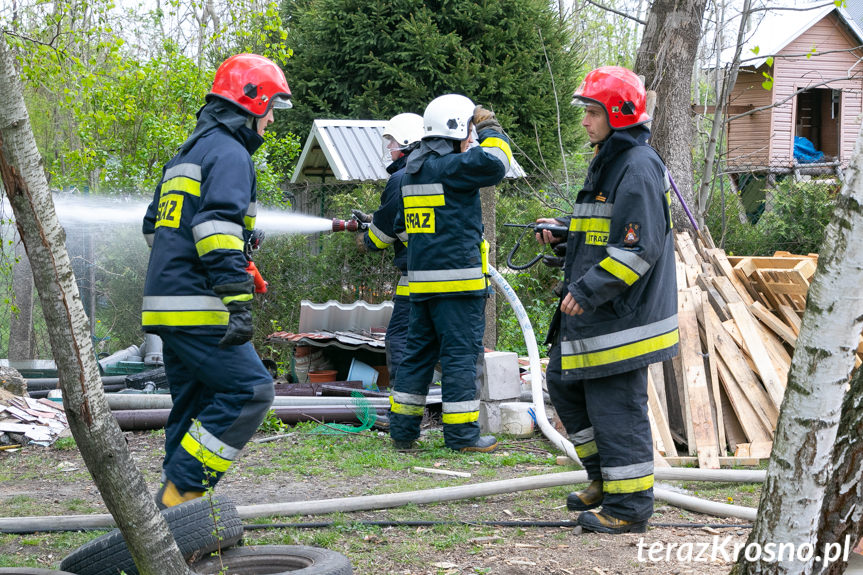 Pożar drewutni w Chorkówce