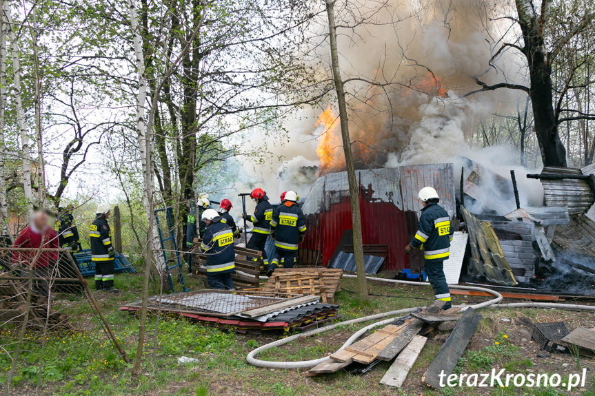 Pożar drewutni w Chorkówce