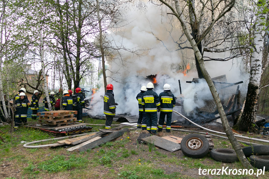 Pożar drewutni w Chorkówce