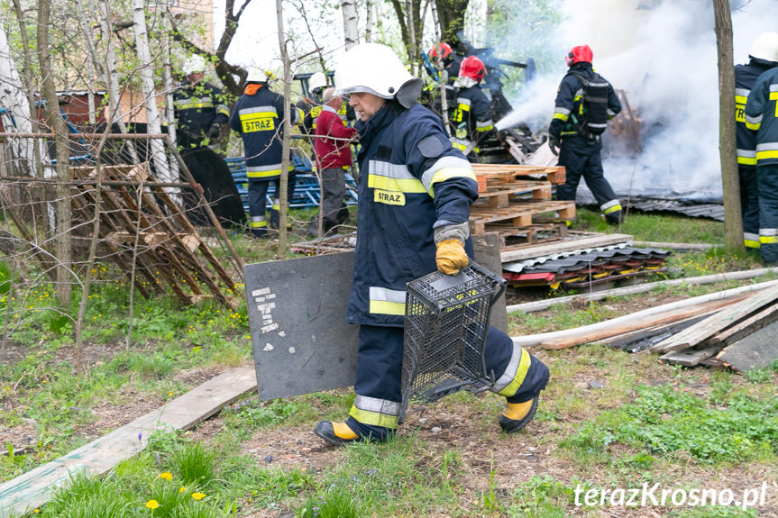 Pożar drewutni w Chorkówce