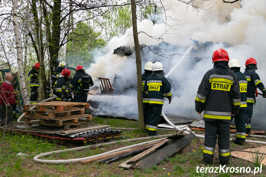 Pożar drewutni w Chorkówce