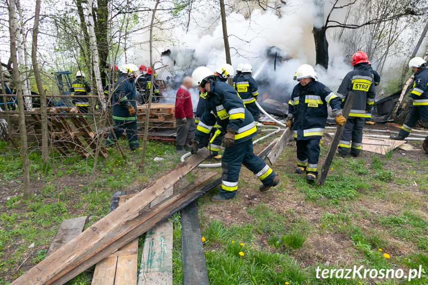 Pożar drewutni w Chorkówce