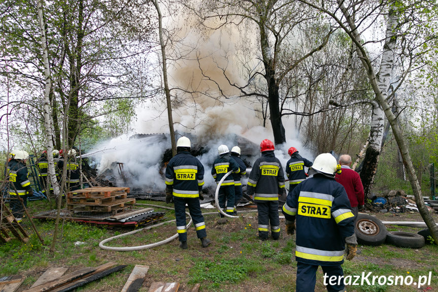 Pożar drewutni w Chorkówce