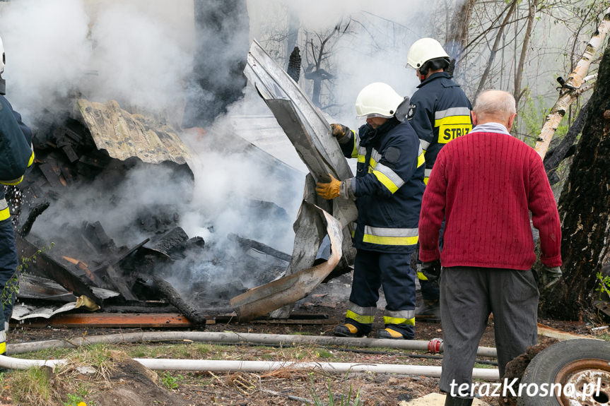 Pożar drewutni w Chorkówce