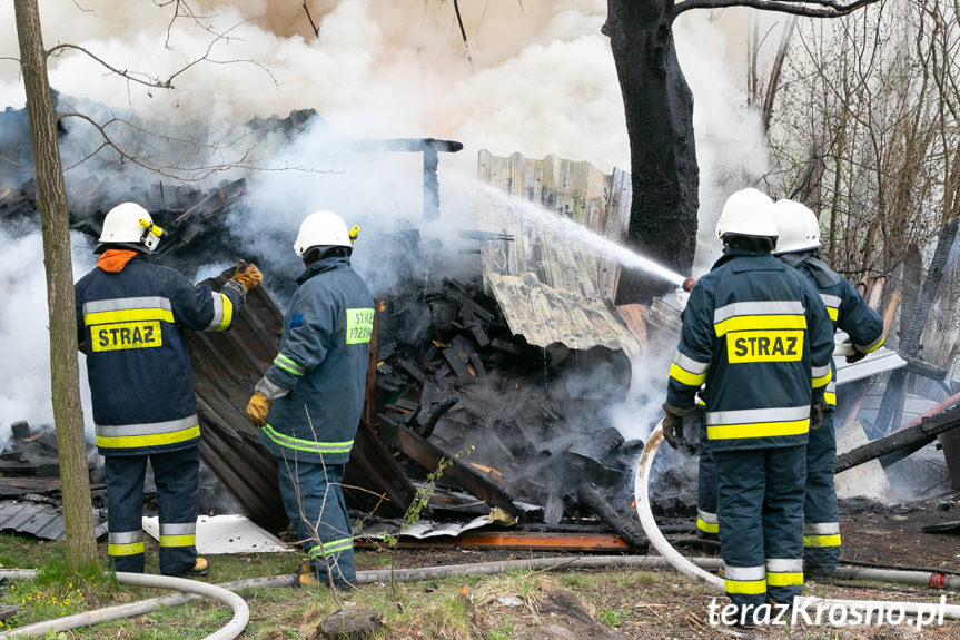 Pożar drewutni w Chorkówce