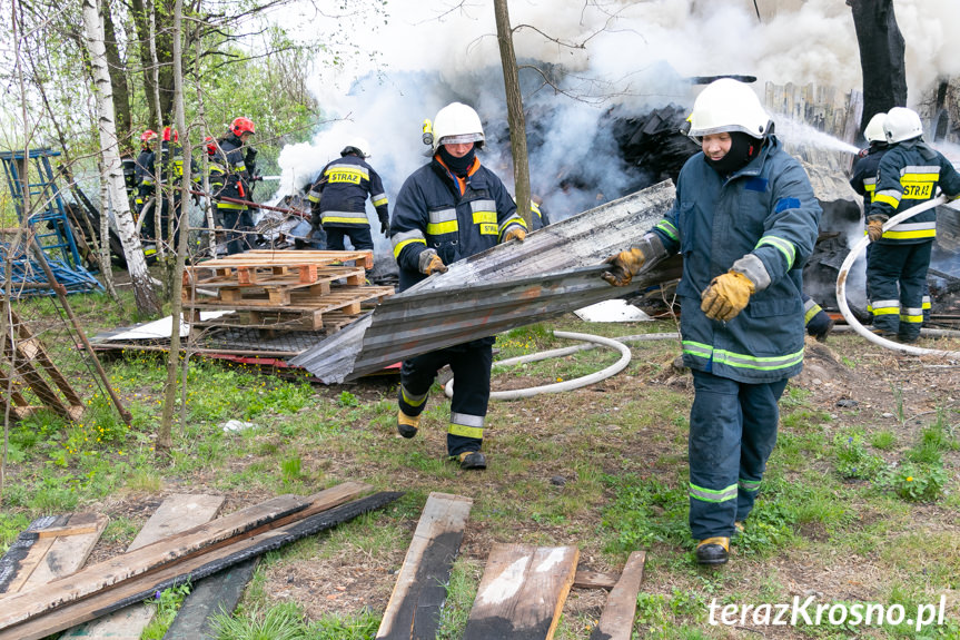 Pożar drewutni w Chorkówce