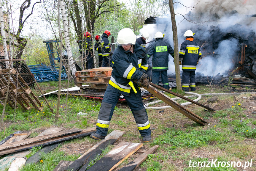 Pożar drewutni w Chorkówce