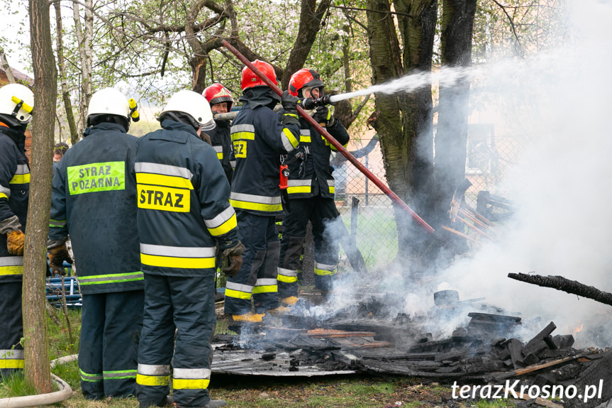 Pożar drewutni w Chorkówce