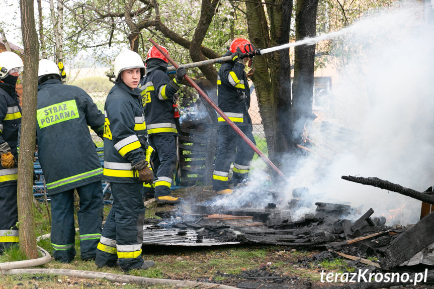 Pożar drewutni w Chorkówce