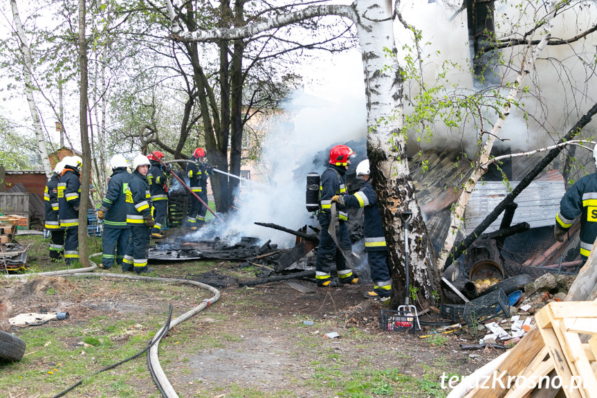 Pożar drewutni w Chorkówce