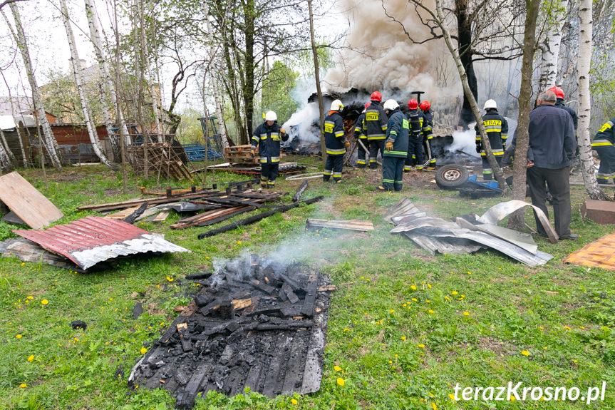 Pożar drewutni w Chorkówce