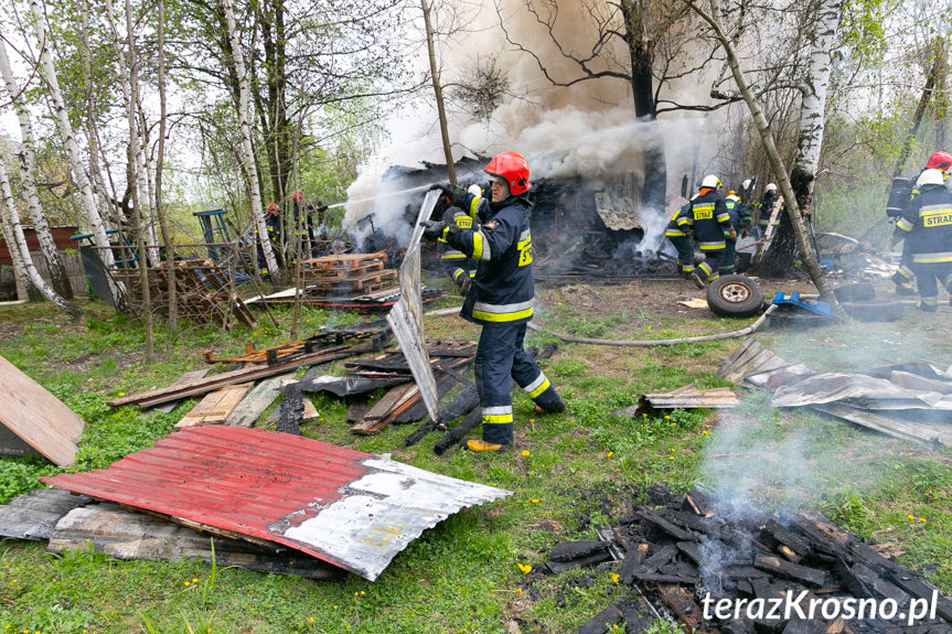 Pożar drewutni w Chorkówce