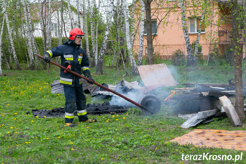 Pożar drewutni w Chorkówce