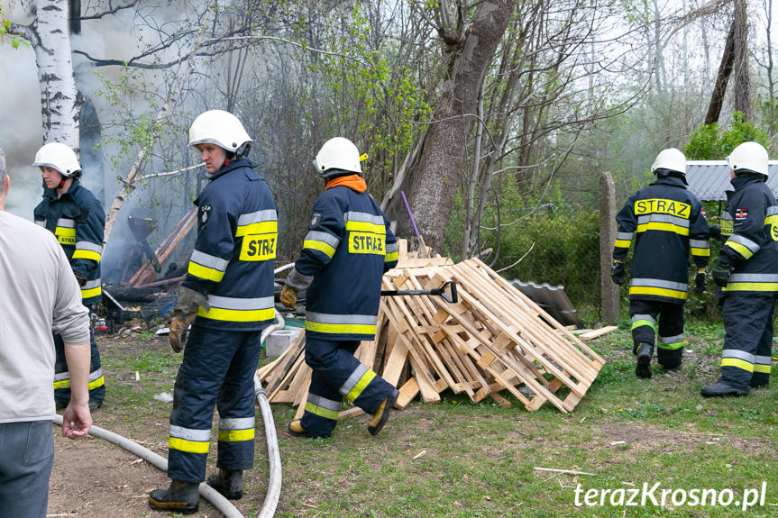 Pożar drewutni w Chorkówce