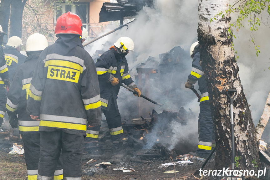 Pożar drewutni w Chorkówce