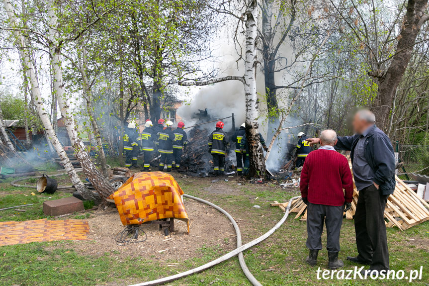 Pożar drewutni w Chorkówce