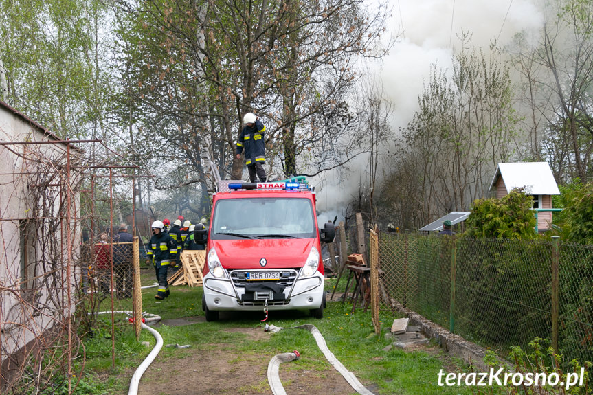 Pożar drewutni w Chorkówce