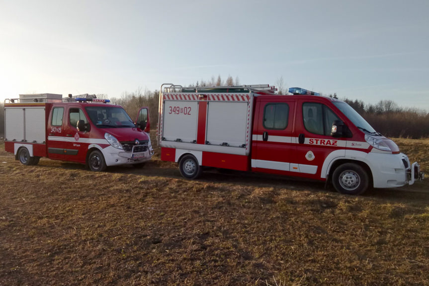 Pożar drzewa w Zręcinie