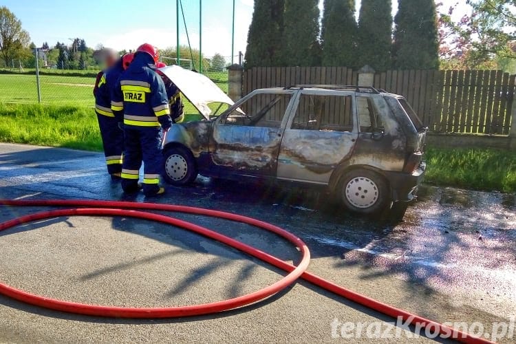 Pożar fiata uno