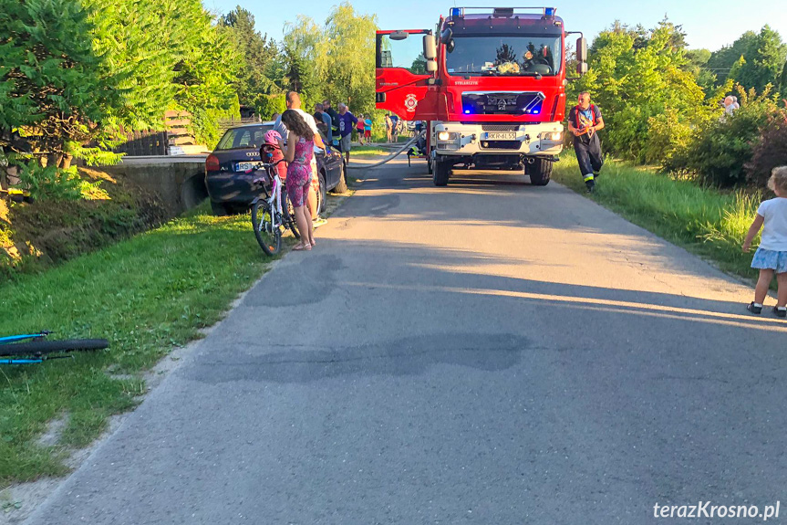 Pożar garażu w Iwoniczu