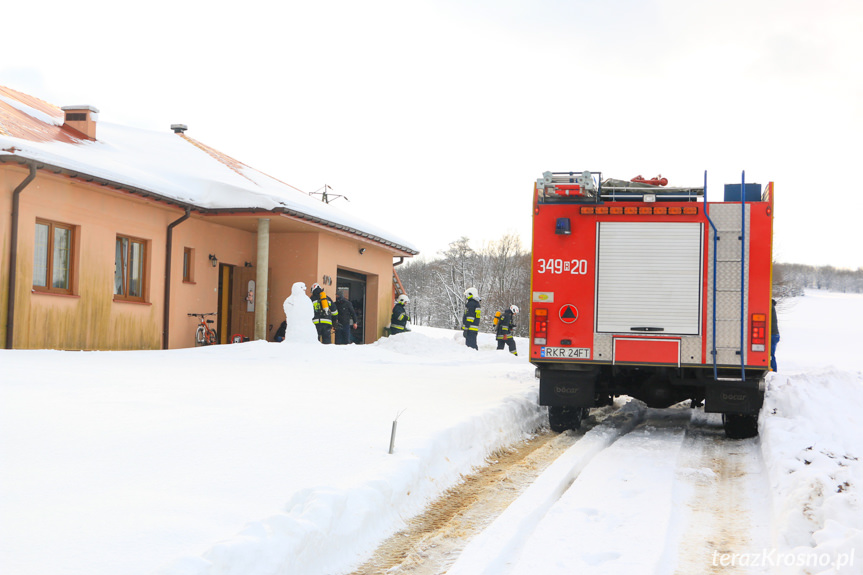 Pożar garażu w Iwoniczu